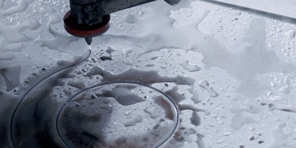 Water Jet Cutting CNC Machine with Precision in Action